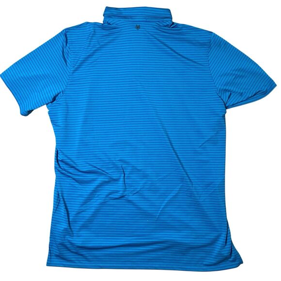 Greyson Polo Mens XXL Green Striped Performance Golf Purple Wolf Logo Collar - Picture 8 of 9